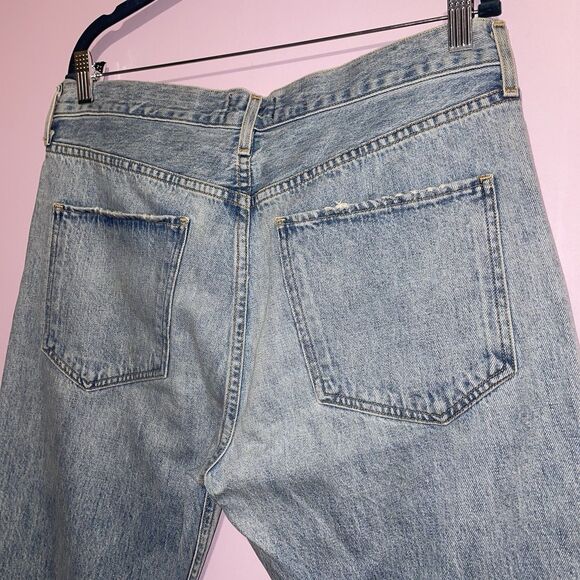 AGOLDE Jamie High Rise Classic Jeans Women Size 31 Distressed Light Wash - Picture 7 of 10